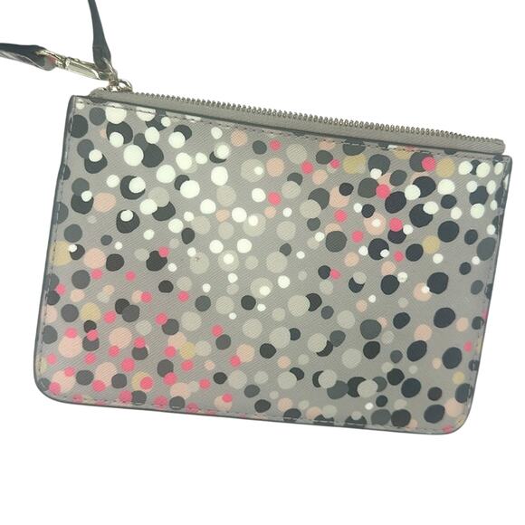 EUC Kate Spade Shore Street Soiree Dot Grey Multi Margareta Tote and wristlet - Picture 5 of 12